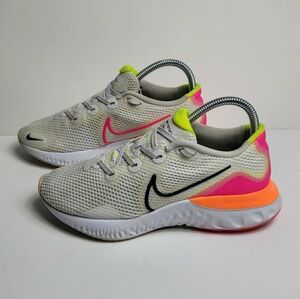 Nike Renew Run CK6360-005 White Pink Orange Woman Sz 6 Lightweight Running